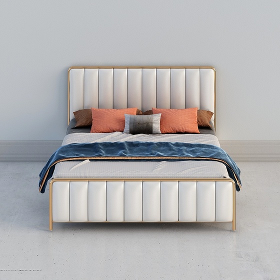 Modern Twin Beds,Twin Beds,Earth color,2.0 m,King 1.9m