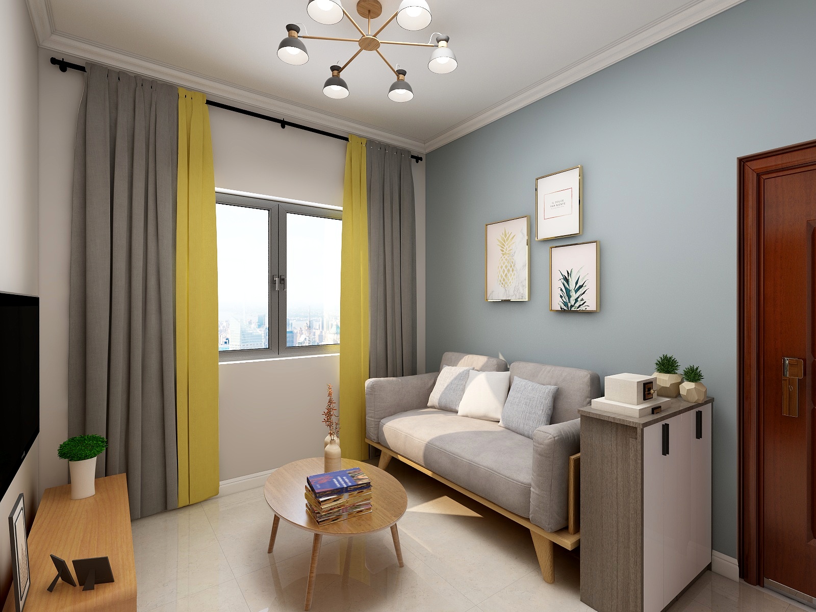 室内效果图设计88-三角线-装修设计方案