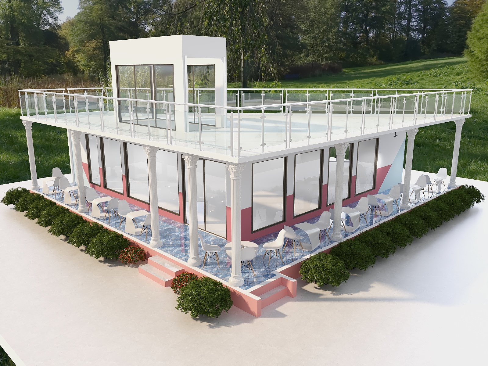 有嘉设计-三角区餐吧-欧式彩虹-装修设计方案