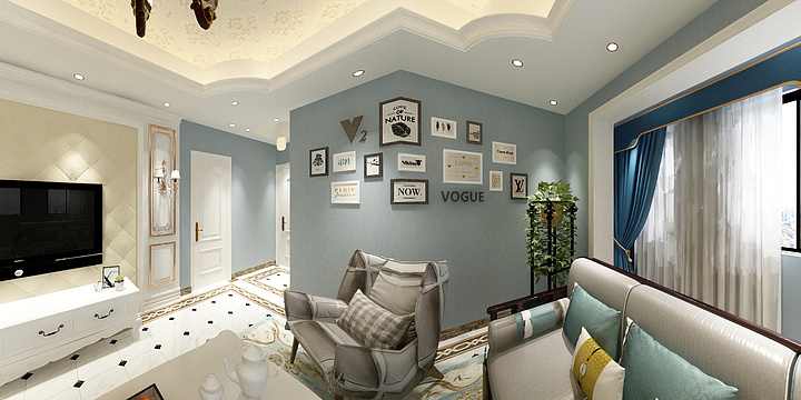 龟兹传说-瑞和园89.50㎡B户型3室2厅1卫-装修设计方案