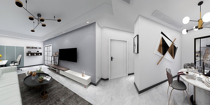 DesignQIU-翡翠城东北区竹苑-装修设计方案