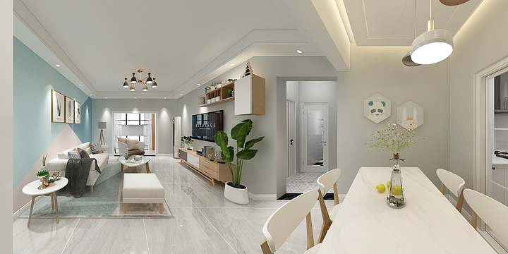 良匠设计-岷江国际4-3-404-装修设计方案