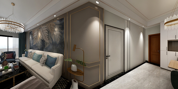 重庆唐古拉装饰-和黄御峰3.4.9.10现代轻奢-装修设计方案