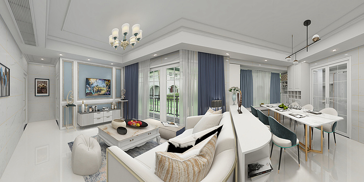 白晓鹏-天汇城姜先生【106m²户型】欧式-装修设计方案