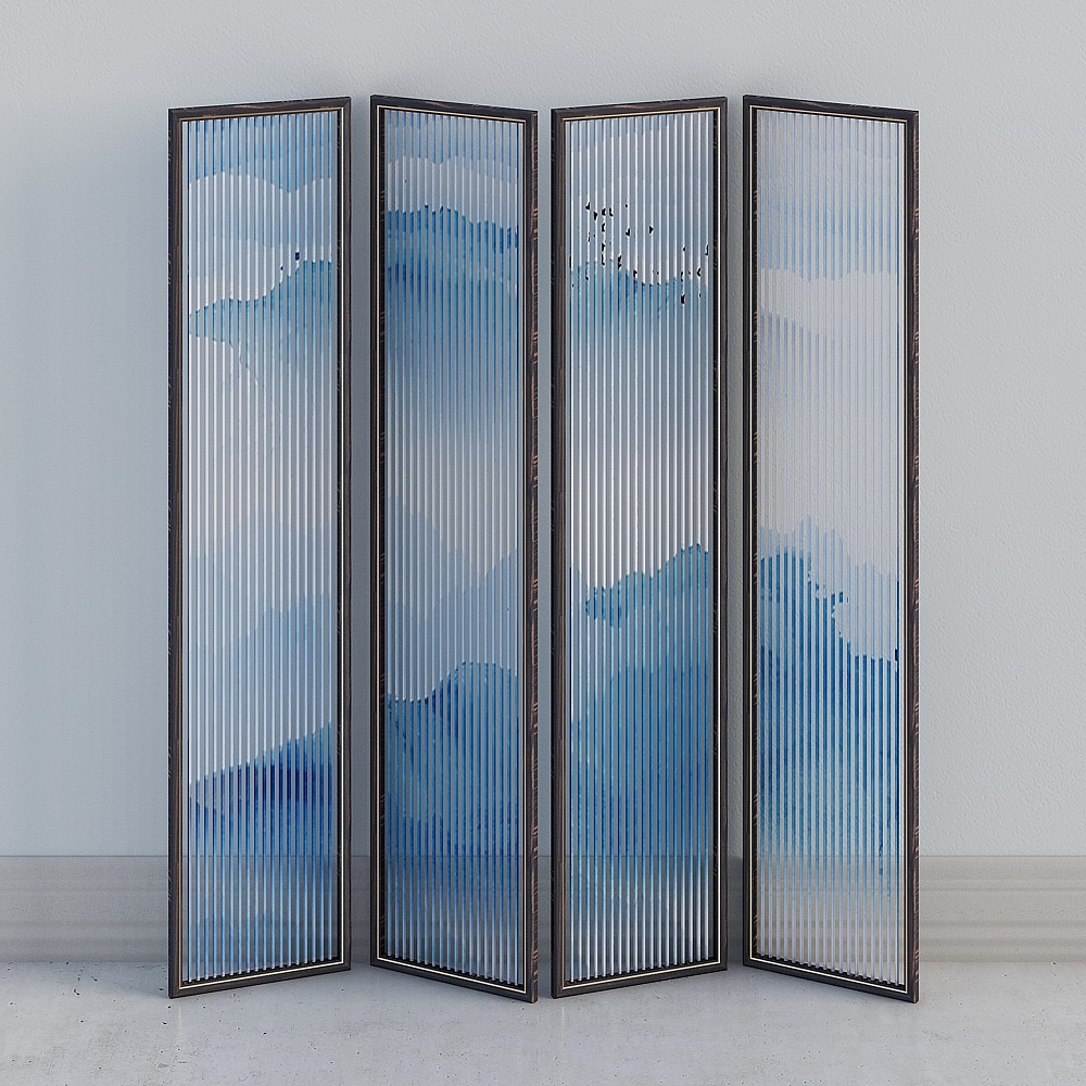 屏风隔断-2163D模型