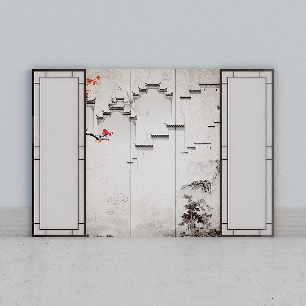 背景墙873D模型