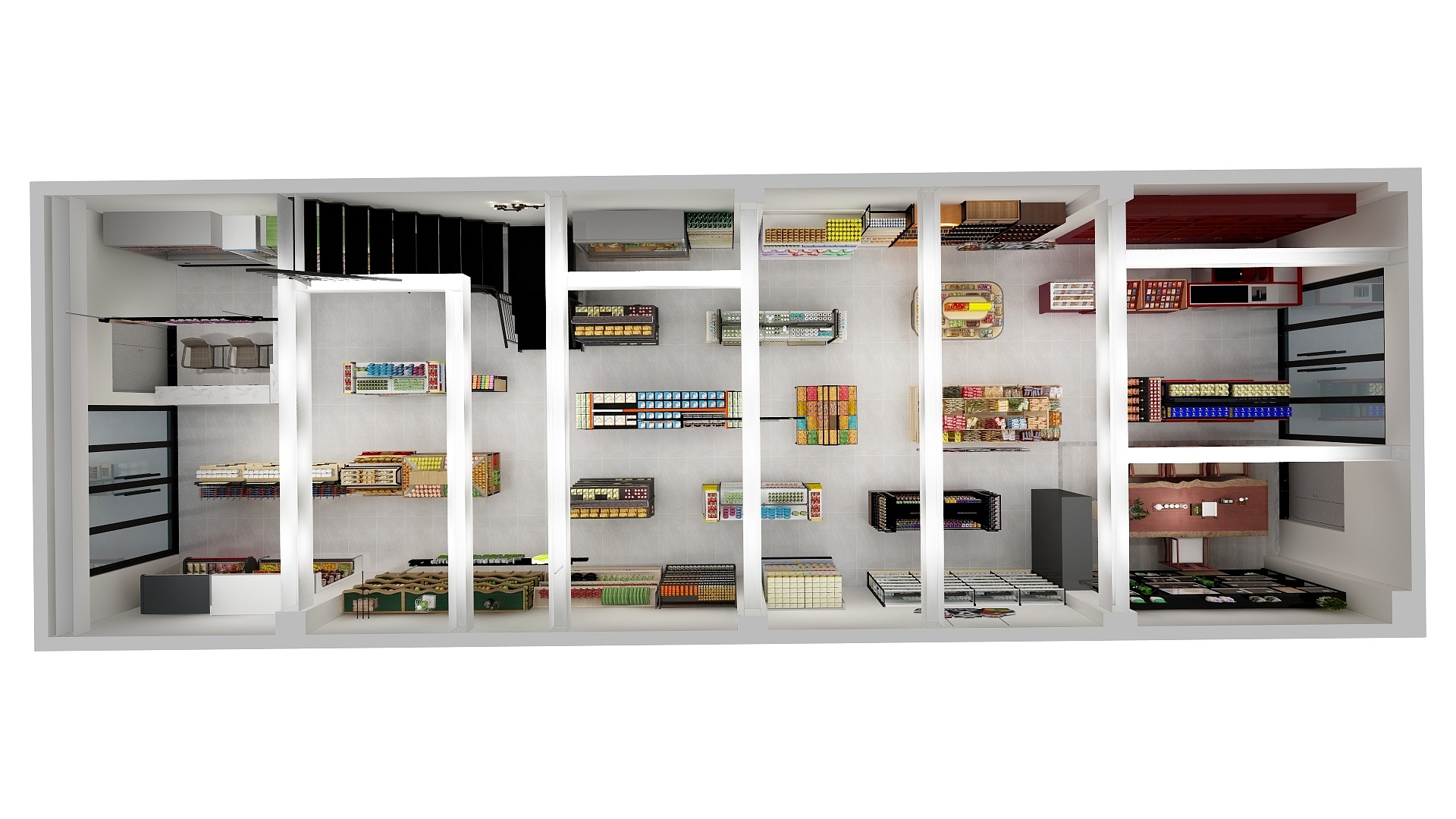 马敏都-新城超市效果图-装修设计方案