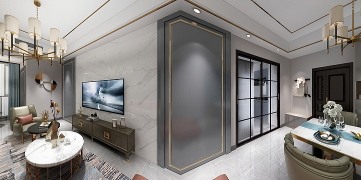 空间设计师刘工-凤城华府王女士两室效果图-装修设计方案