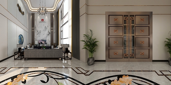 鼎美顶墙全屋定制-新中式中空复式楼-装修设计方案