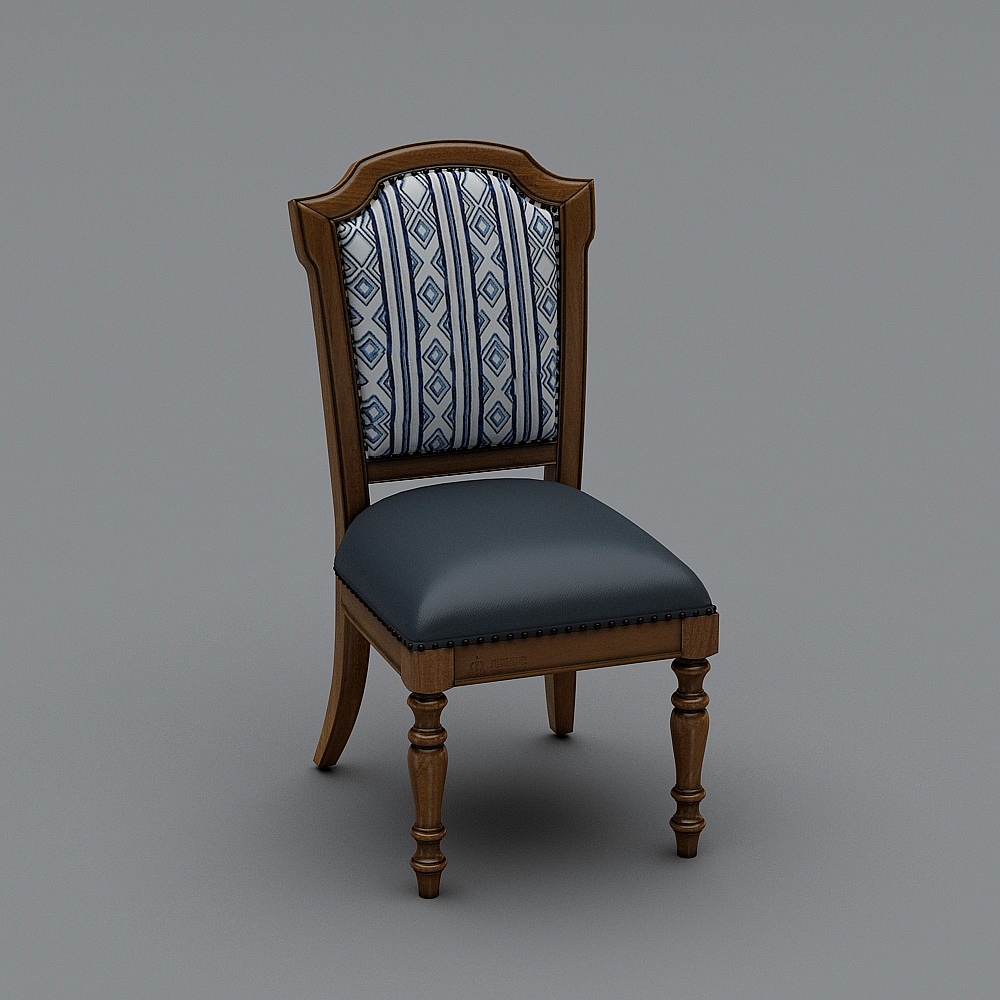 尚美至家-8308餐椅3D模型