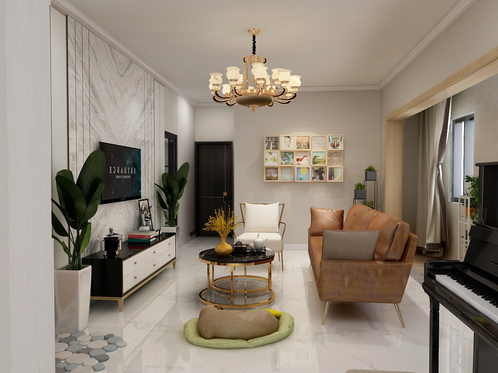 年轻人2020加油-瑞和园89.50㎡B户型3室2厅1卫-装修设计方案