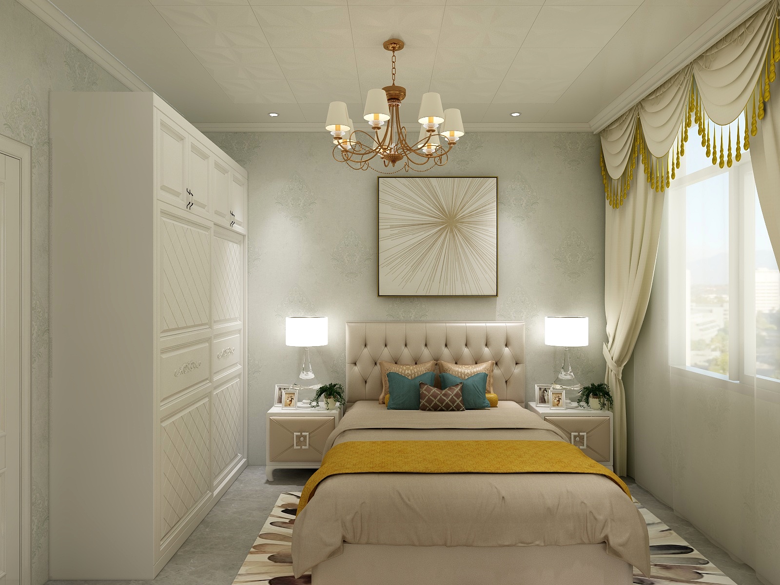 辽宁省阜新市-育红花园 全屋吊顶-装修设计方案