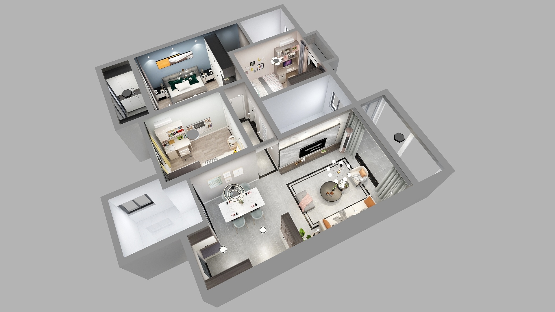 邵_Design-锌业小区9-12-D室-装修设计方案