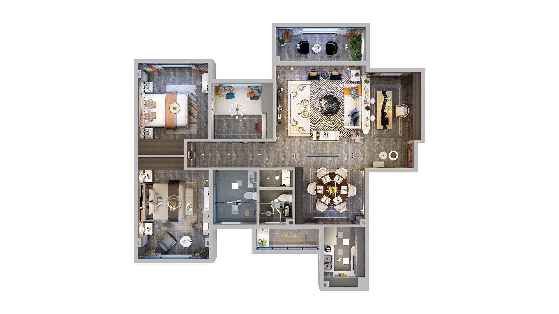 深圳市筑GBFP-龙珠花园简美风格-装修设计方案