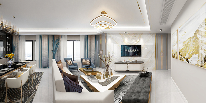 米兰纳整家定制杨帆-绿城三期140平（现代）-装修设计方案