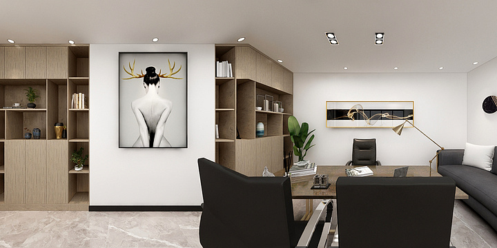 禅忆-众联办公室效果图-装修设计方案