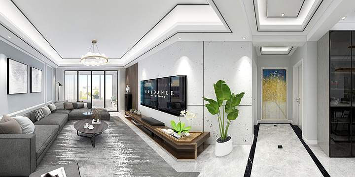 临沂蓝苑装饰工程有限公司-【现代都市】河东岸11号楼2单元-装修设计方案