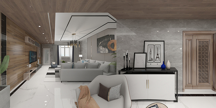 广东全景效果-现代-3室2厅-装修设计方案