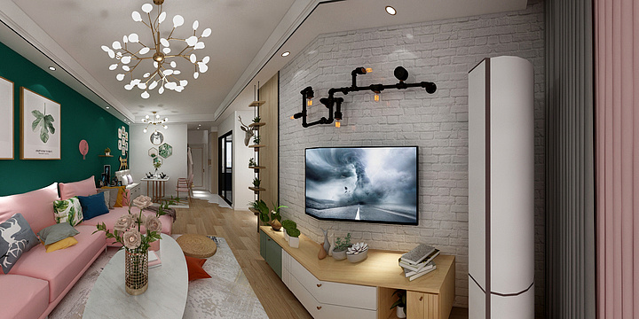 an喜爱-德信海德公园83.00㎡A2’3室2厅1卫1厨-副本-装修设计方案