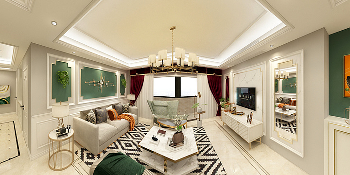 设计师联盟岳-中梁国宾府25-1-101最新-装修设计方案