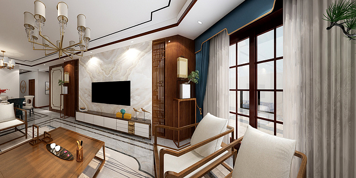 弹云轩主设计-胡府雅居-装修设计方案