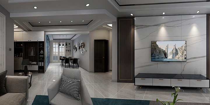 翰程裝饰-御景名都现代轻奢-装修设计方案