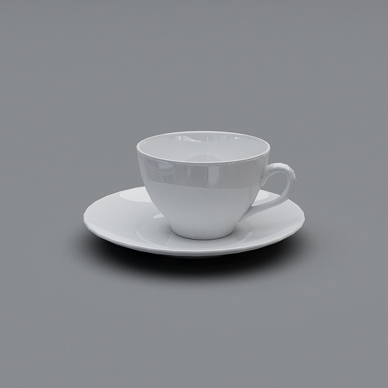 White Ojai Nordic Cup 3D Model for Dining
