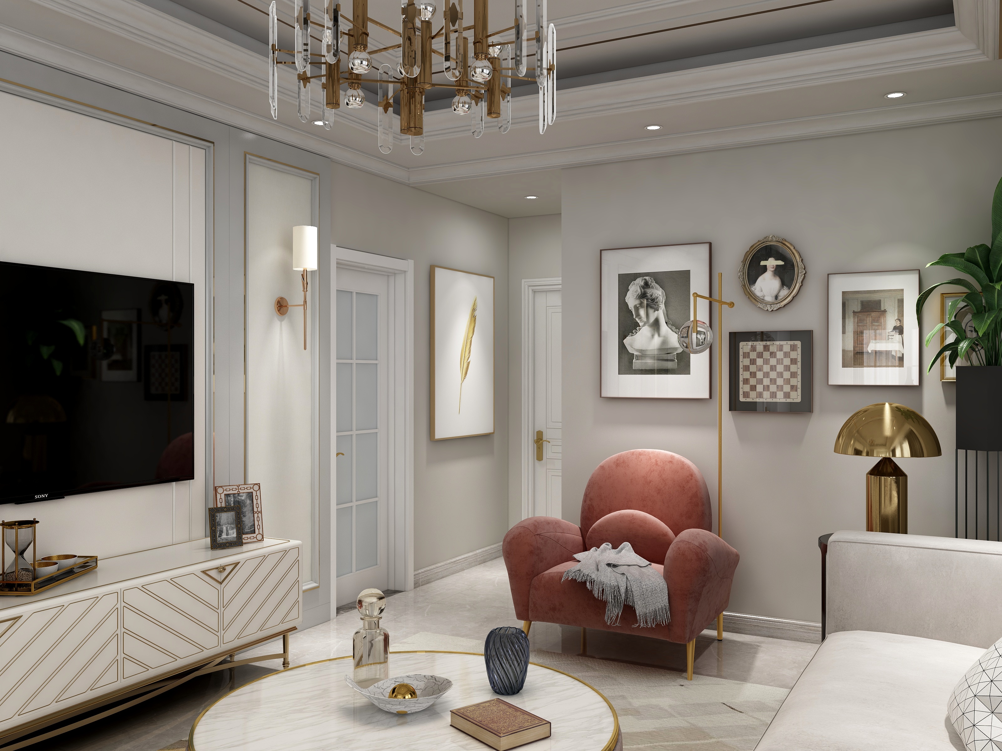 壹屋空间设计-【温情港湾】轻奢的低调美，舒适优雅而不失格调-装修设计方案