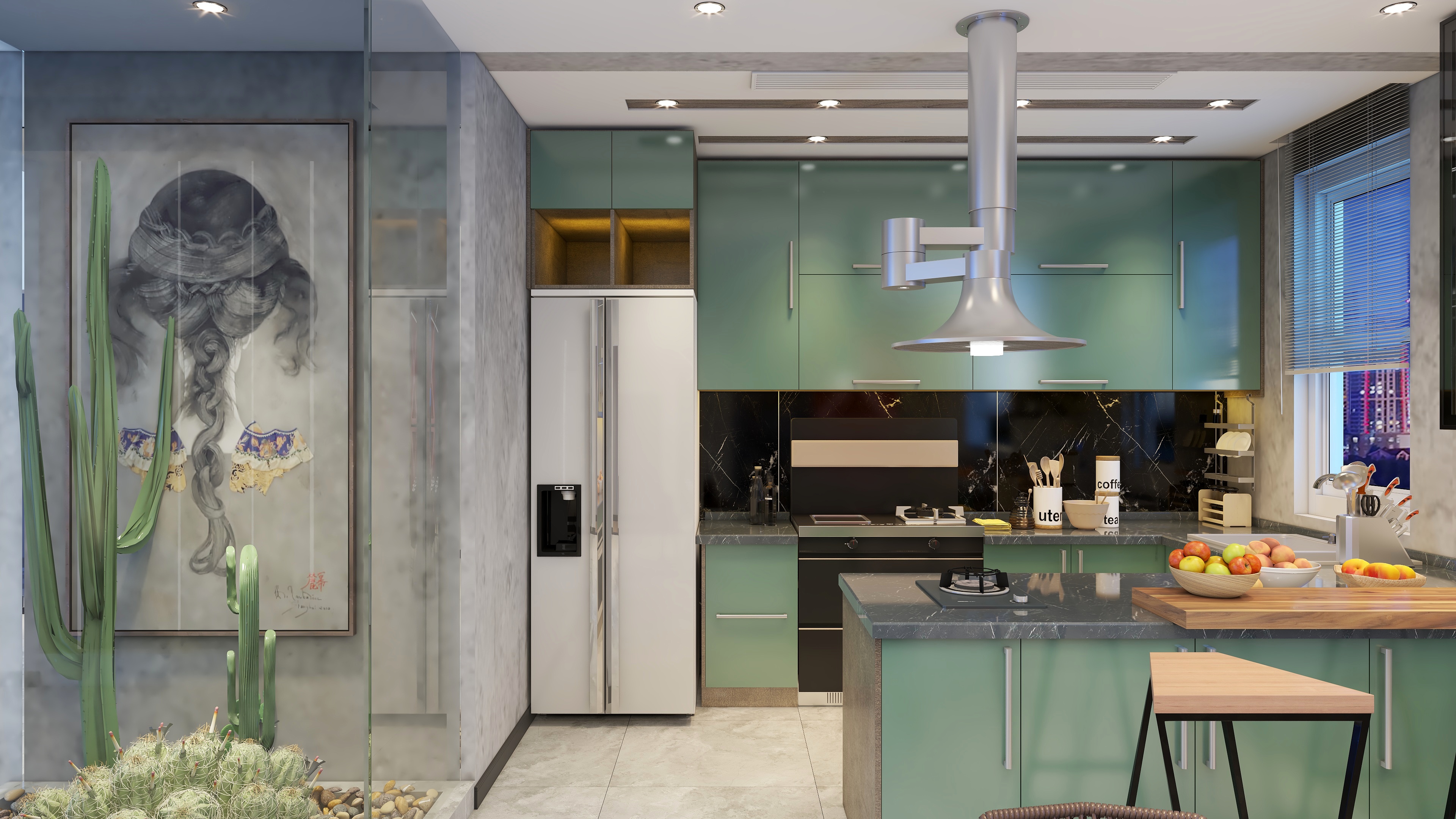 至简名设一张齐周-121平工业风三居室装修效果图