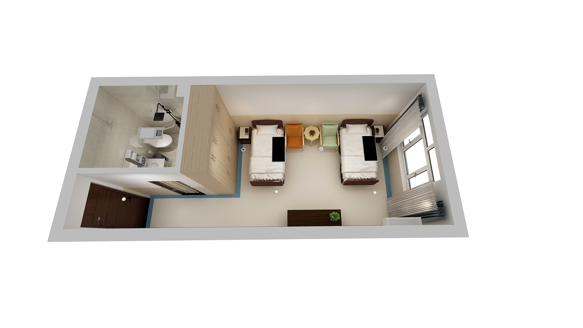 茶0v-养老院-双-装修设计方案