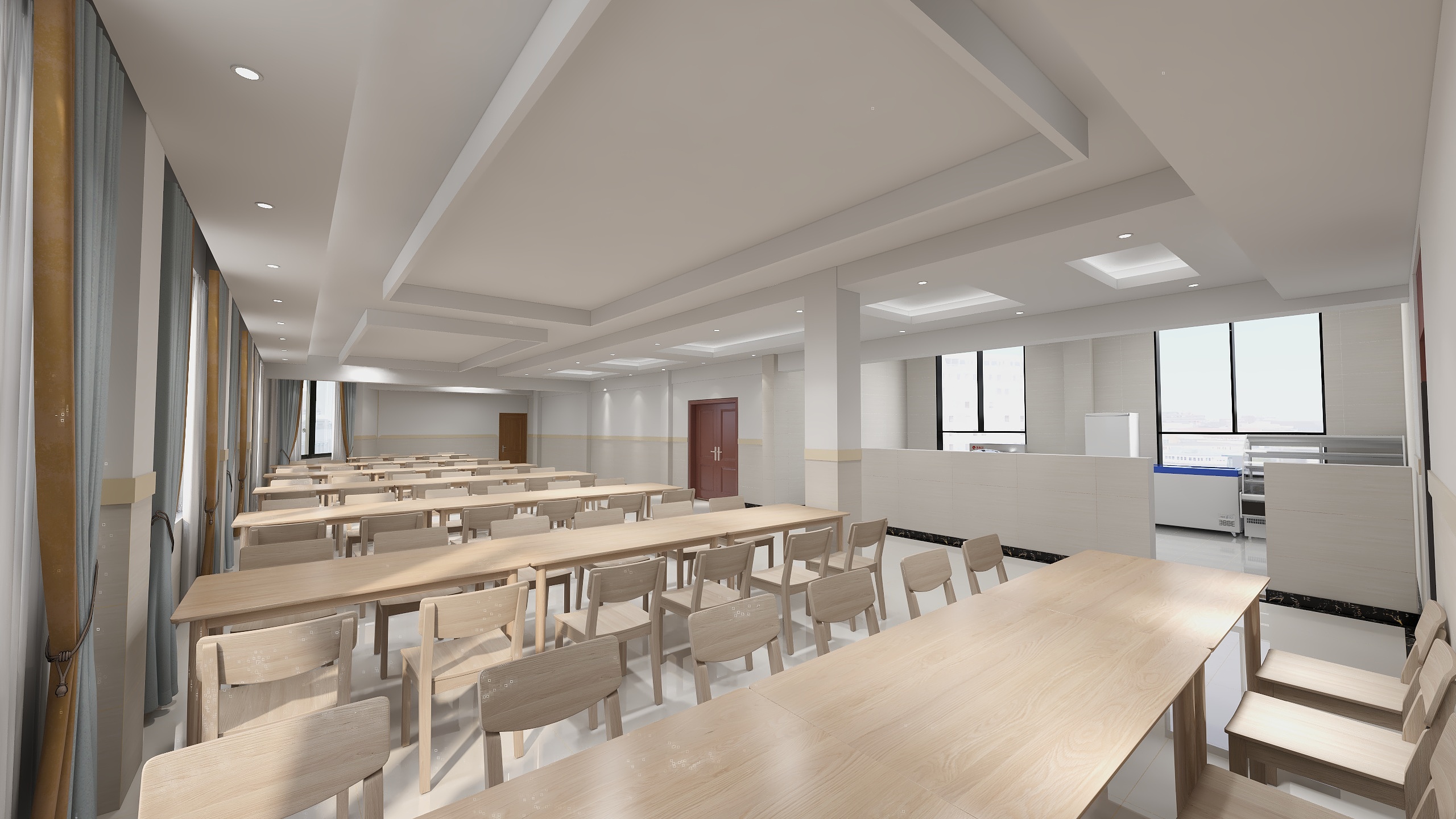 茶0v-养老院-食堂（三层）-装修设计方案