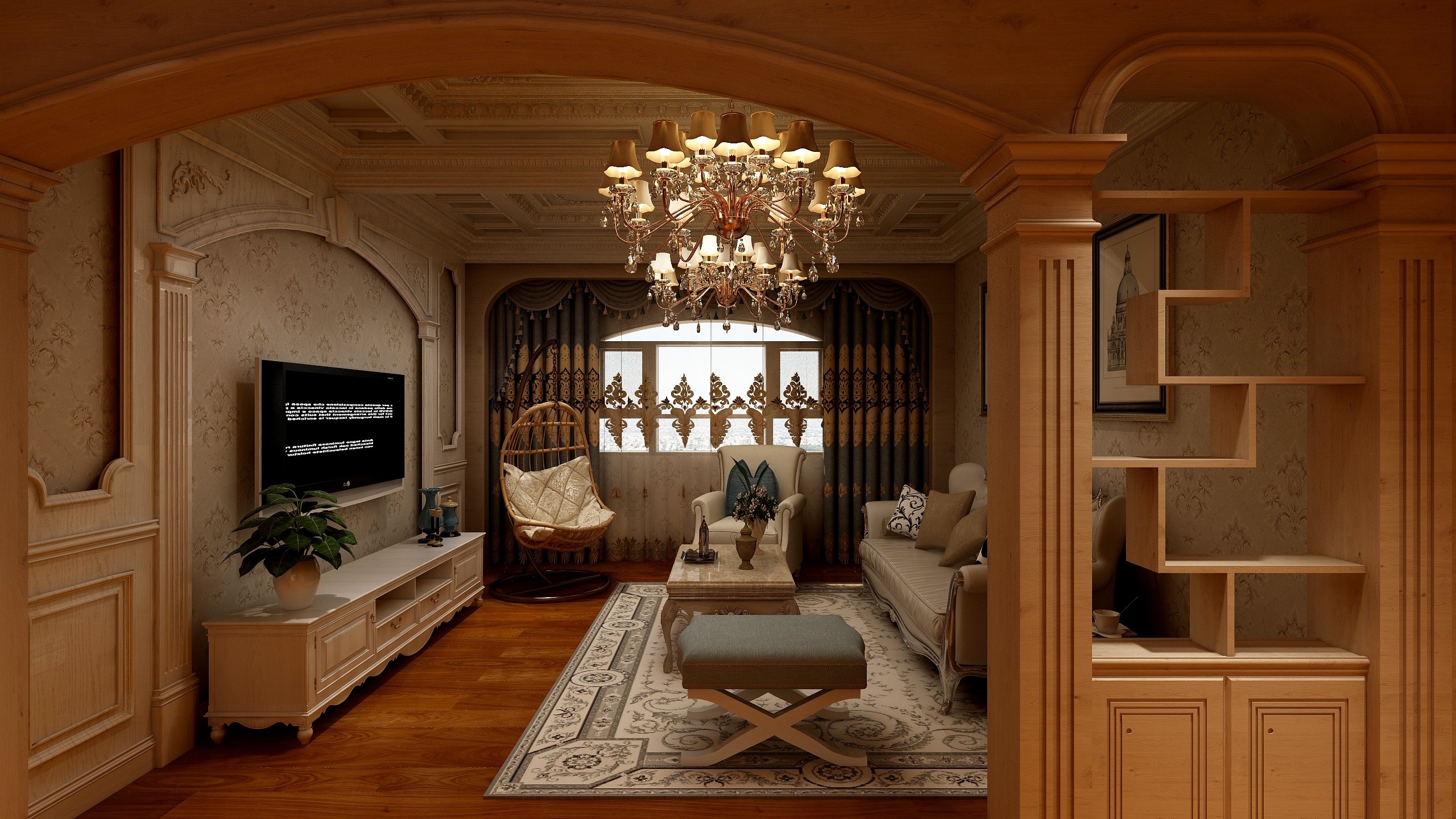 玉苏普江-民族装修（欧式风）-装修设计方案