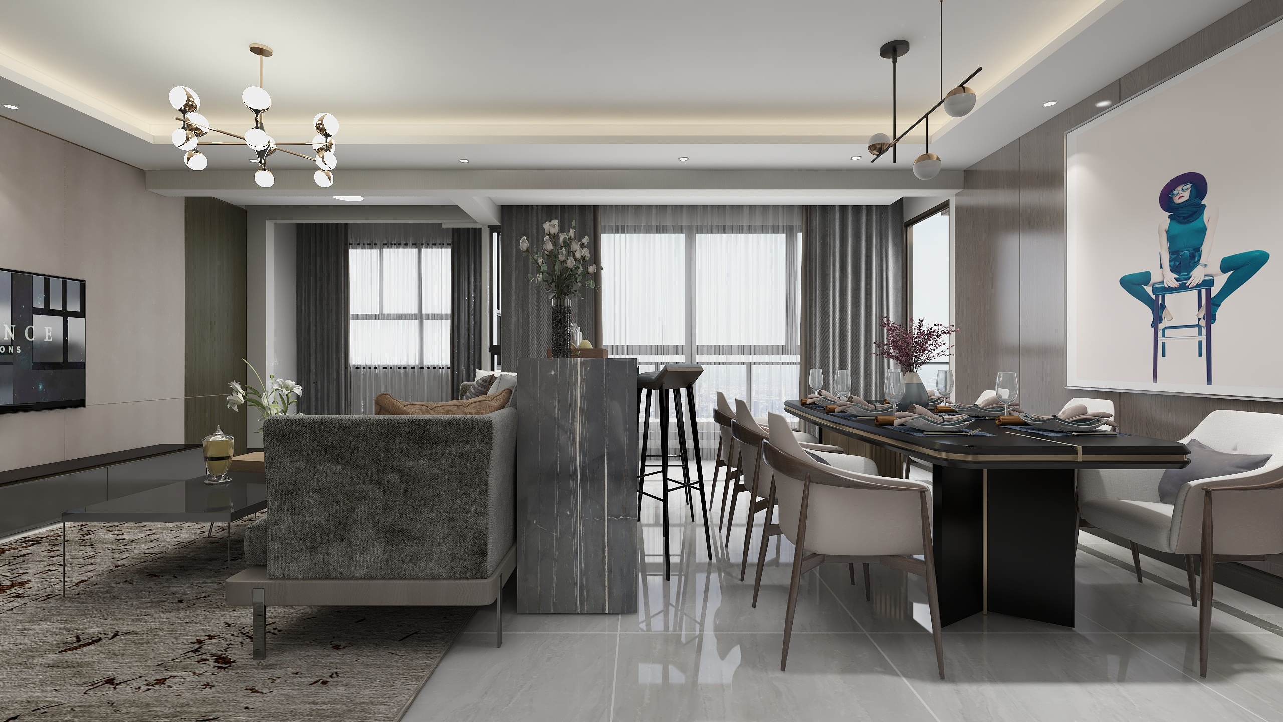 金舟装饰-杨攀-万科明日之光装修效果图