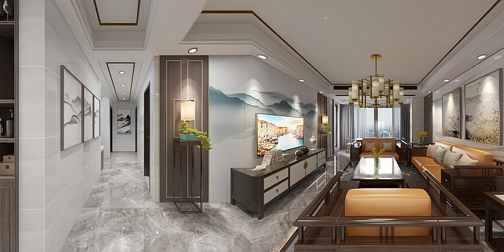 信丰奥普设计-碧水蓝天刘局长-装修设计方案