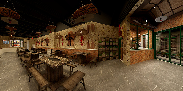 Song空间-串串店铺-复古-装修设计方案