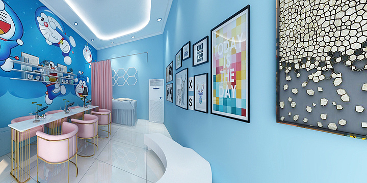 阿怪i清尘-主题美甲店-装修设计方案