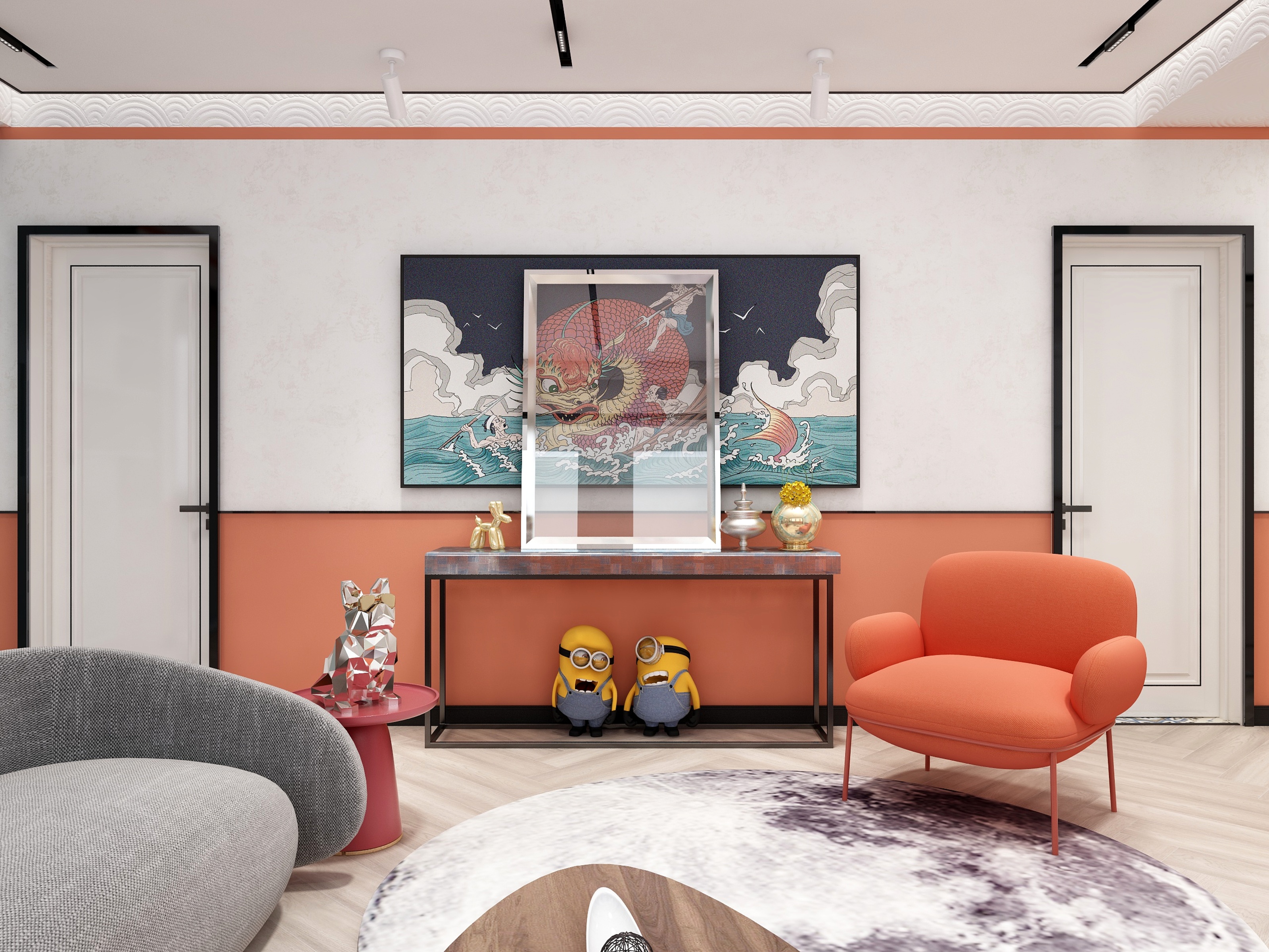 AxisYue-瑞和园89.50㎡B户型3室2厅1卫-装修设计方案