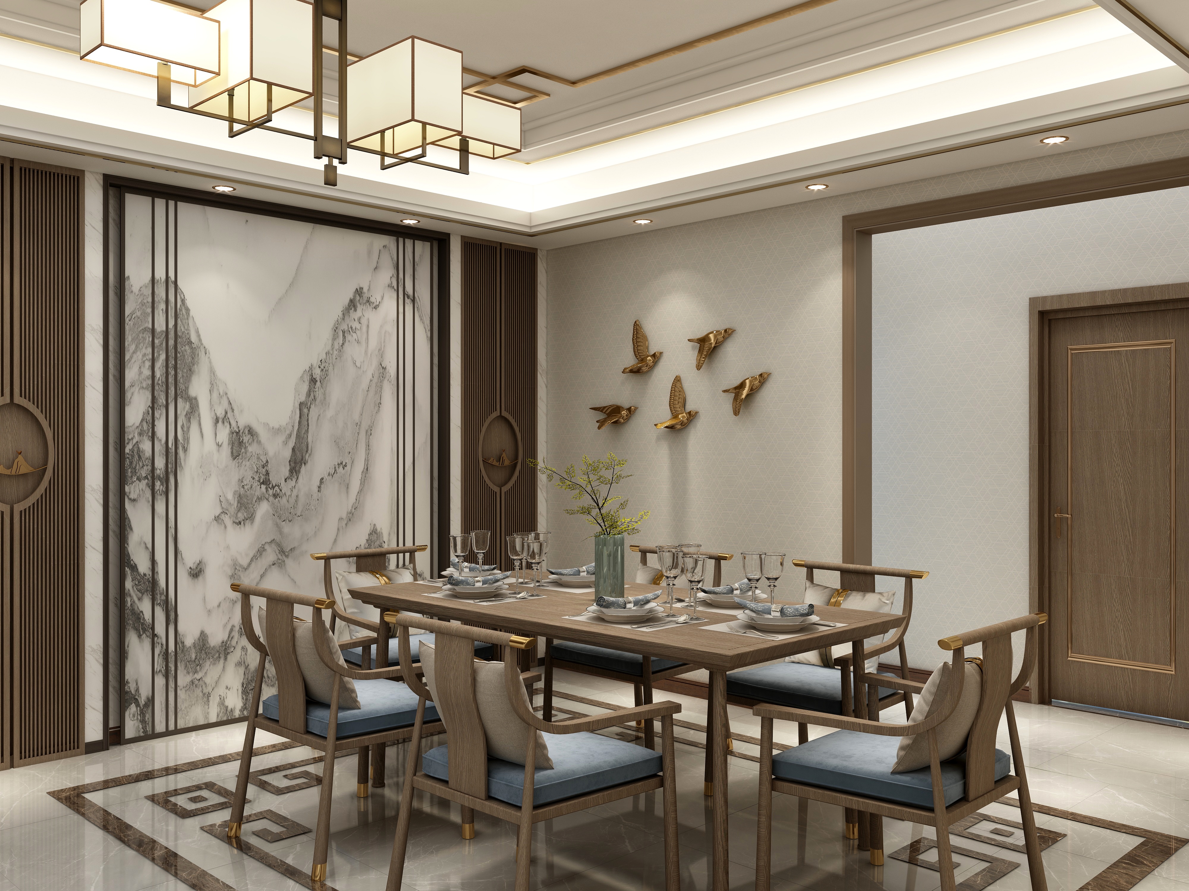 三木家居WYJE-204方-新中式-四室-副本-装修设计方案