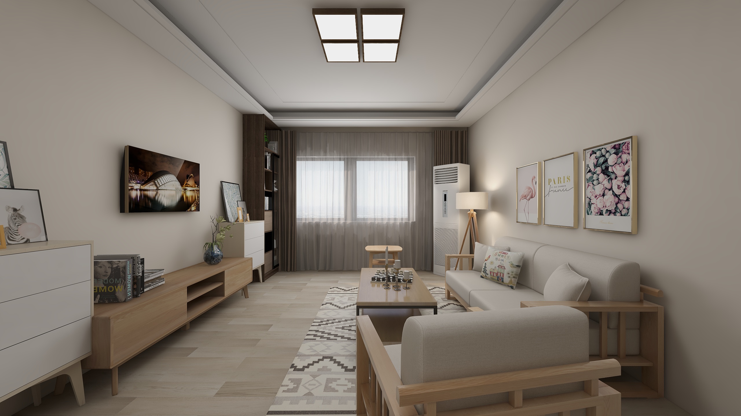 禾泽书韵-西3-1-0-4日式琴音流水-装修设计方案