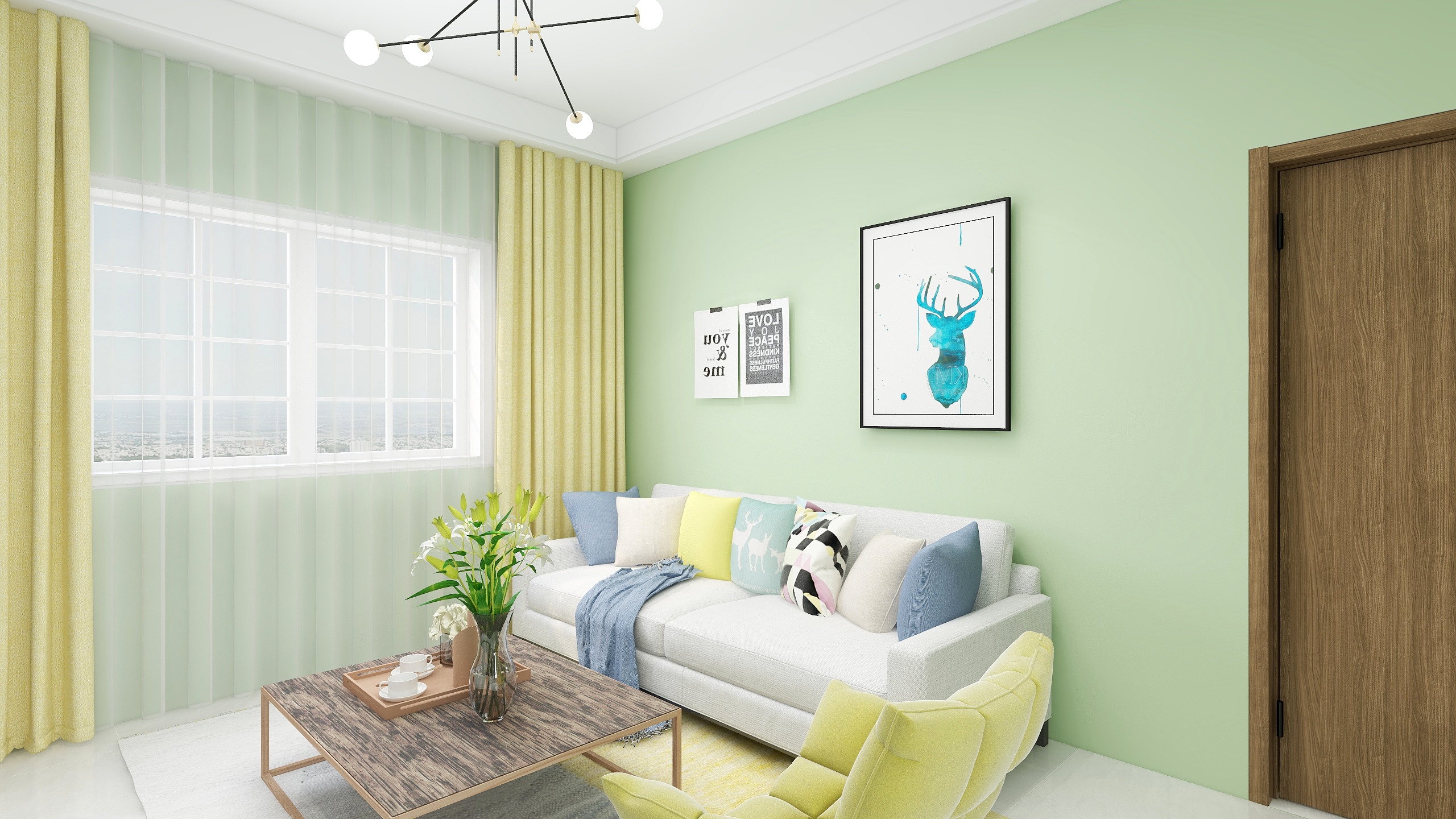 禾泽书韵-西4-2-西北欧绿野仙踪-装修设计方案