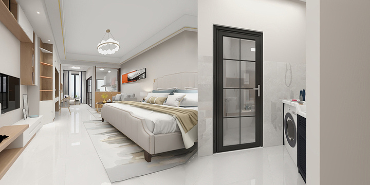 褪色牛仔裤-清华园12#9平面方案-装修设计方案