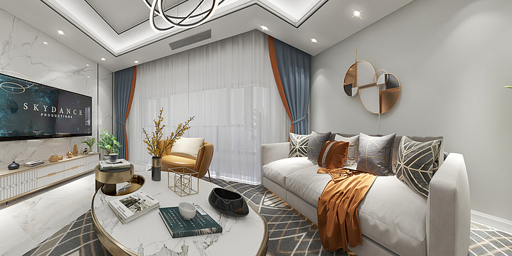 璞居装饰设计-轻奢风格-海港城-装修设计方案