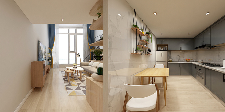 承接设计WcDT-北欧单身公寓复式-装修设计方案