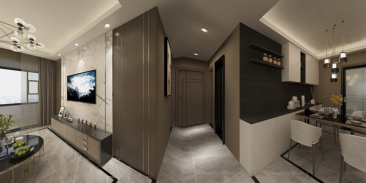 小小骚年-金科世界城113m²-装修设计方案