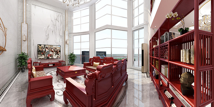 聚优广创-黄鹏-周sir家自建别墅-中式混搭-装修设计方案