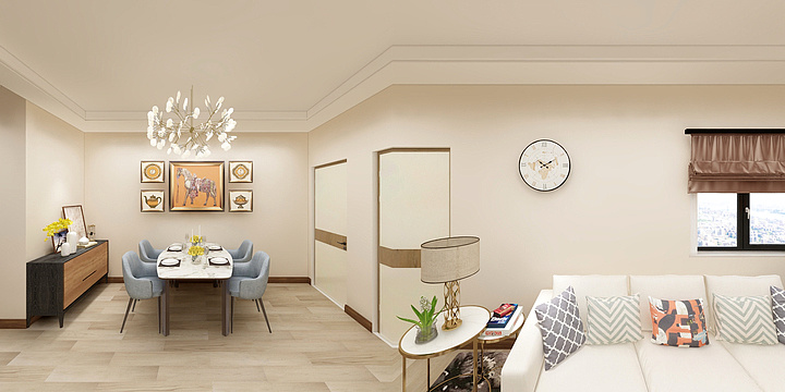 艺术家段炼-莲馨苑100平米北欧-装修设计方案