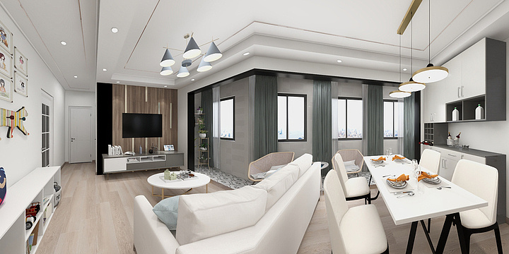 万丽-木地板条-装修设计方案