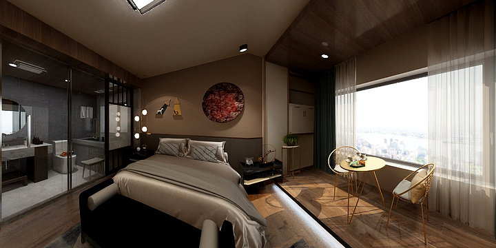 冬皓设计工作室木易冬-A酒店房间-装修设计方案