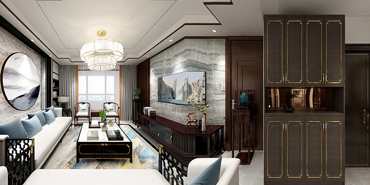 zhangkeer-大渡口18楼东户中式--装修设计方案