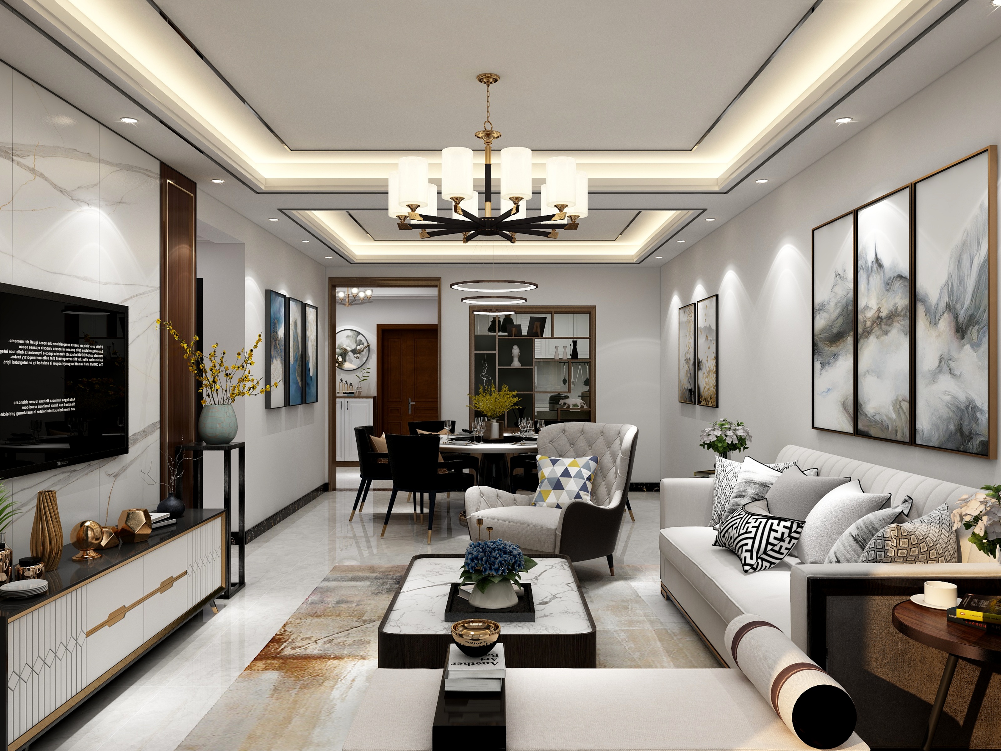 Mr学渣设计陈欢-112方混搭三居装修效果图